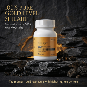 Shilajit Extract 550mg with Ashwagandha for Men and Women Energy Stamina Vitality Support 60 Capsules