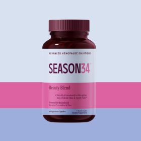 SEASON34 Menopause Beauty Blend for Women 40+ | Clinically Studied Keratin Peptides for Thinning Hair & Scalp Coverage | with Ceramides & Zinc for Ski