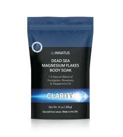 Pure Dead Sea Magnesium Flakes Clarity Soak â€“ Relaxing & Replenishing 14oz Bath Soak â€“ Infused with Eucalyptus, Rosemary, Peppermint