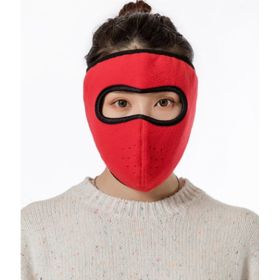 Autumn and winter dust masks breathable warm and cold (Option: Red)