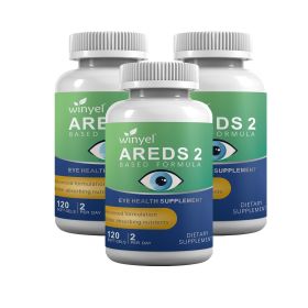 WINYEL AREDS 2 Eye Vitamin and Mineral Supplement, containing lutein, vitamin C, zeaxanthin, zinc, and vitamin E, 120 softgels. (QTY: 3 PCS)